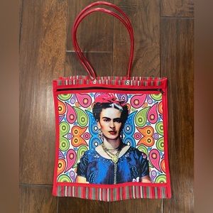 Frida Kahlo shopping bag with zipper